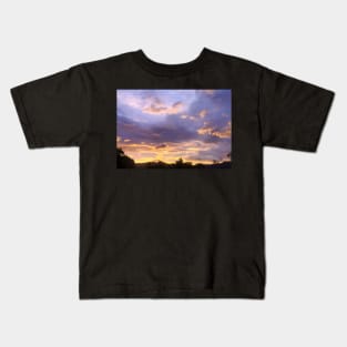 Suburban Cloudy Sunset Kids T-Shirt